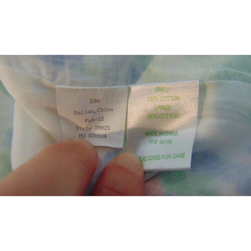 Lilly Pulitzer Floral Skirt Lined Womens Size 4 Knee Cotton Preppy Resort A line - Picture 9 of 9